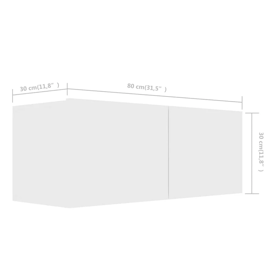 Ensemble de meubles TV 5 pcs Blanc Bois d'ingénierie - 15