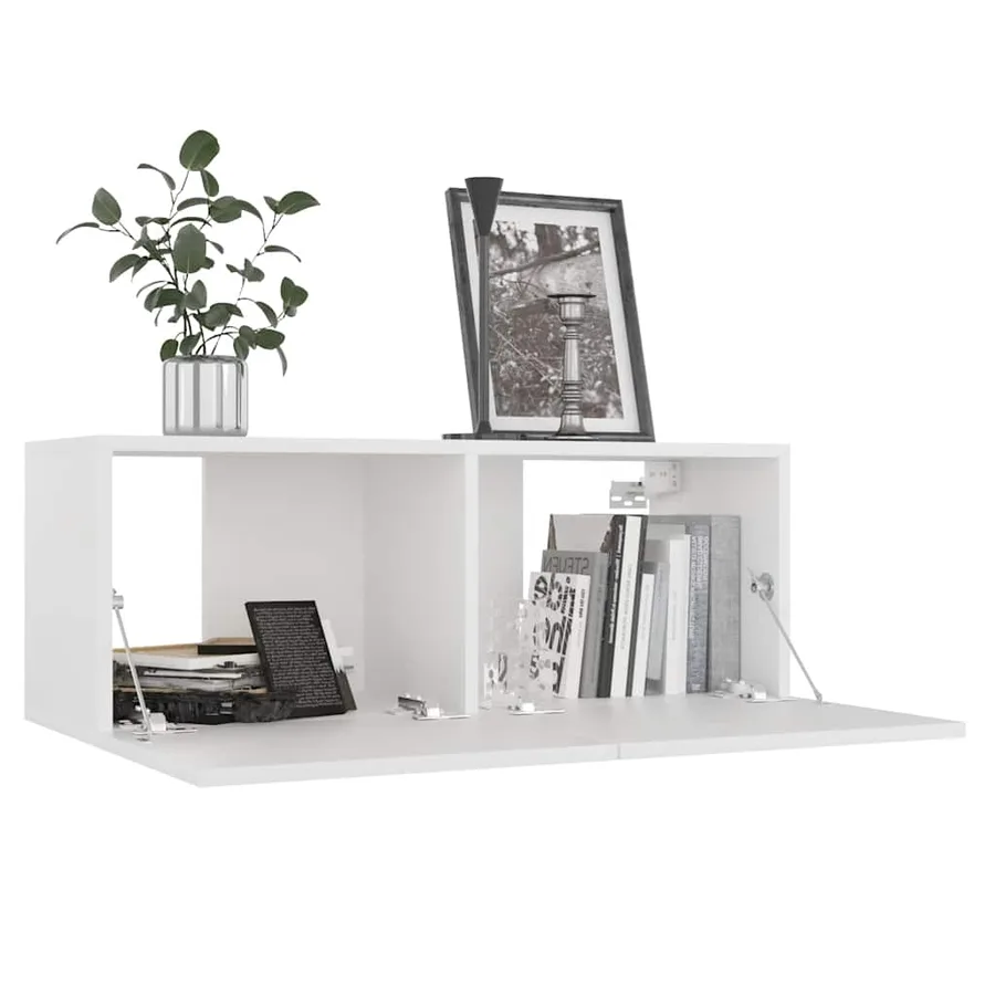 Ensemble de meubles TV 5 pcs Blanc Bois d'ingénierie - 3