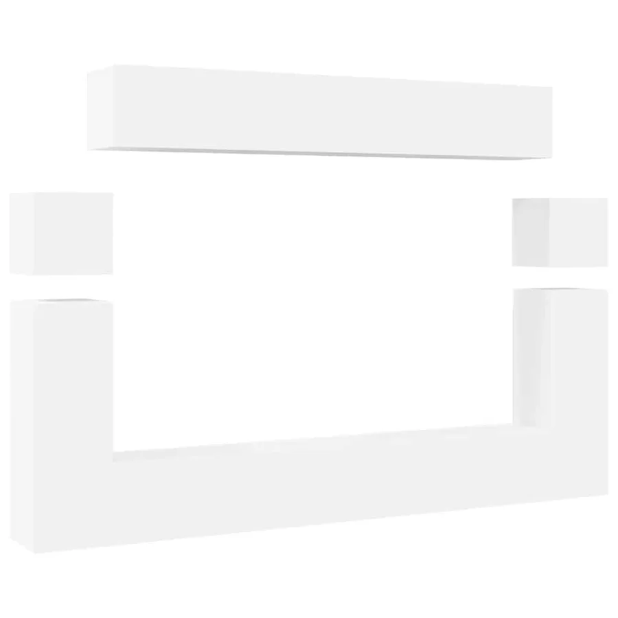 Ensemble de meubles TV 8 pcs Blanc Bois d'ingénierie - 2