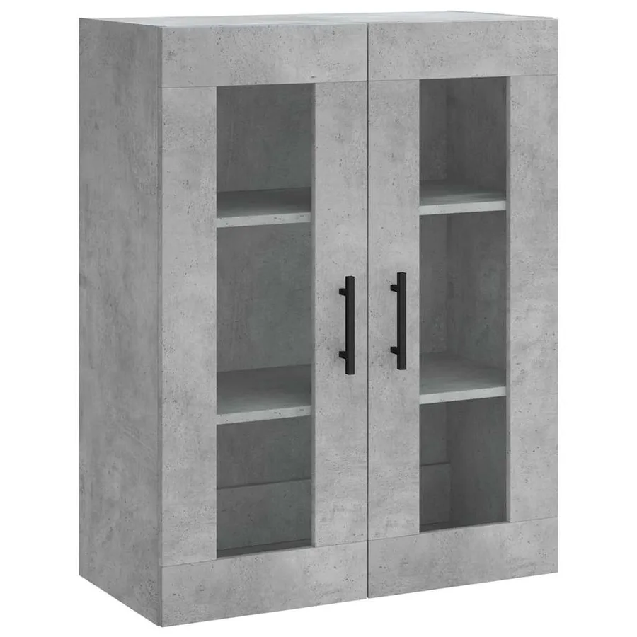 Buffet haut Gris béton 69,5x34x180 cm Bois d'ingénierie - 5
