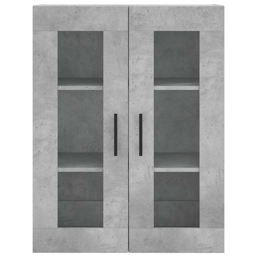Buffet haut Gris béton 69,5x34x180 cm Bois d'ingénierie - 6