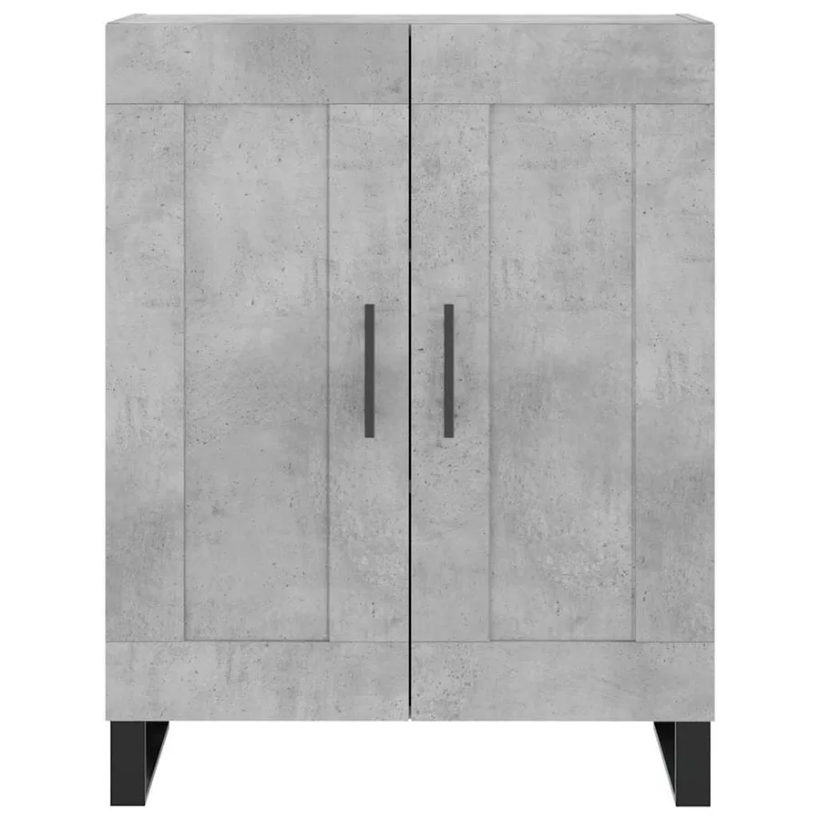 Buffet haut Gris béton 69,5x34x180 cm Bois d'ingénierie - 8