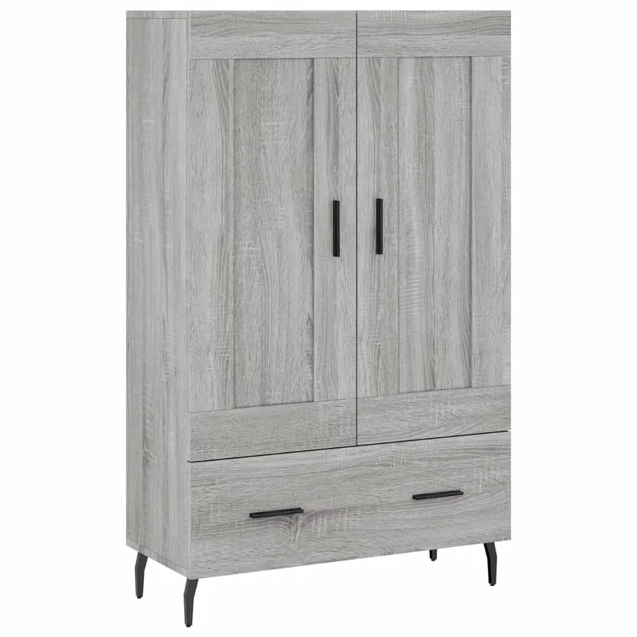 Buffet haut sonoma gris 69,5x31x115 cm bois d'ingénierie - 2