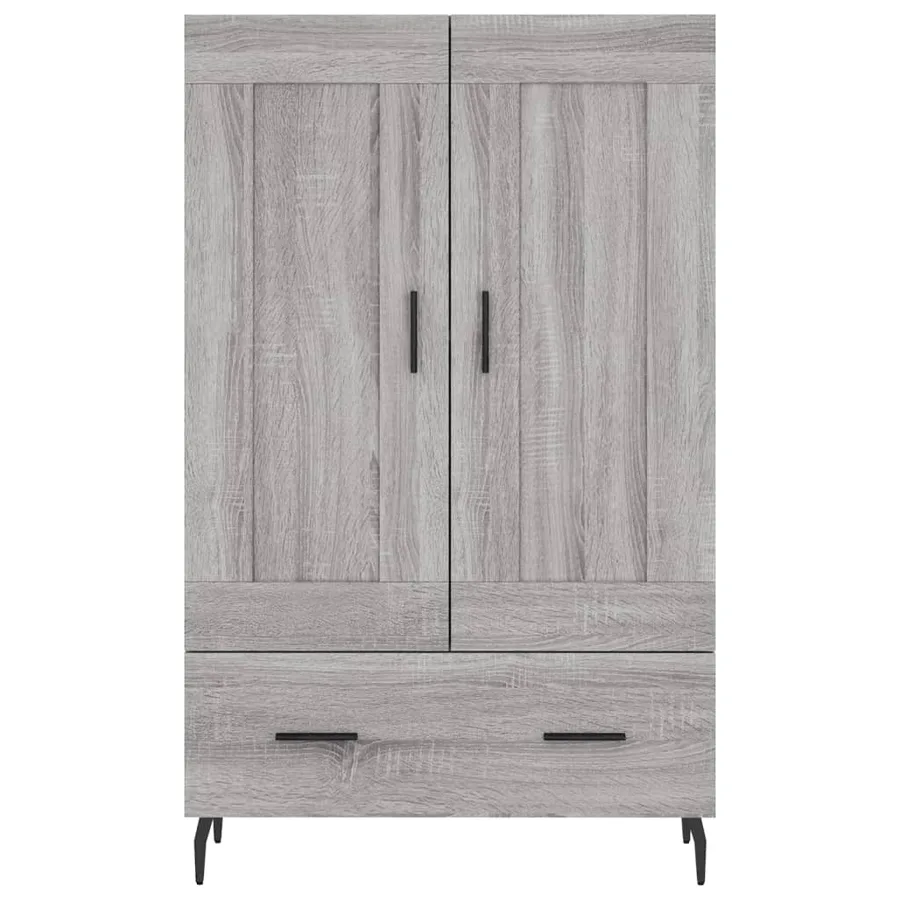 Buffet haut sonoma gris 69,5x31x115 cm bois d'ingénierie - 5