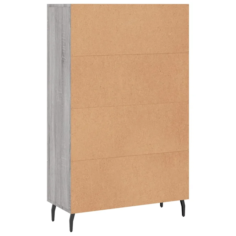 Buffet haut sonoma gris 69,5x31x115 cm bois d'ingénierie - 8