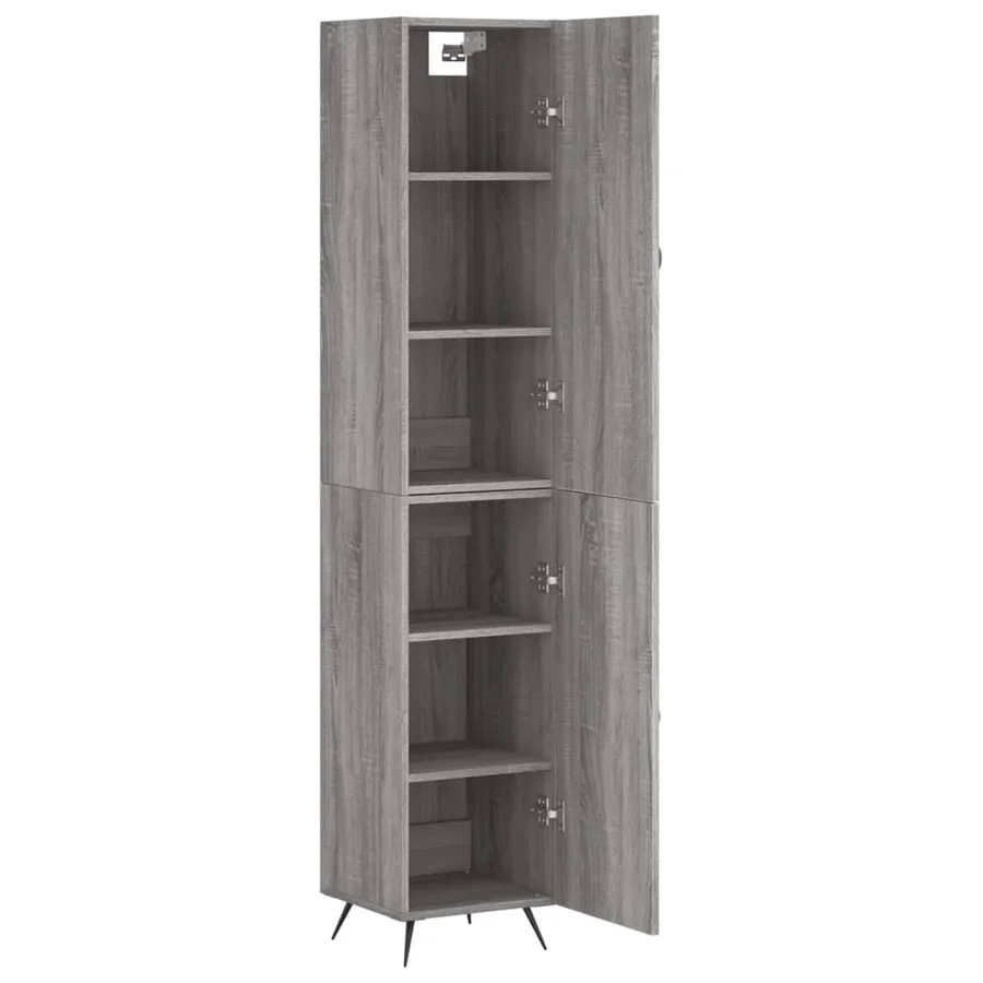 Buffet haut Sonoma gris 34,5x34x180 cm Bois d'ingénierie - 4