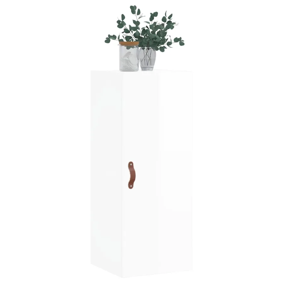 Armoire murale blanc brillant 34,5x34x90 cm - 4