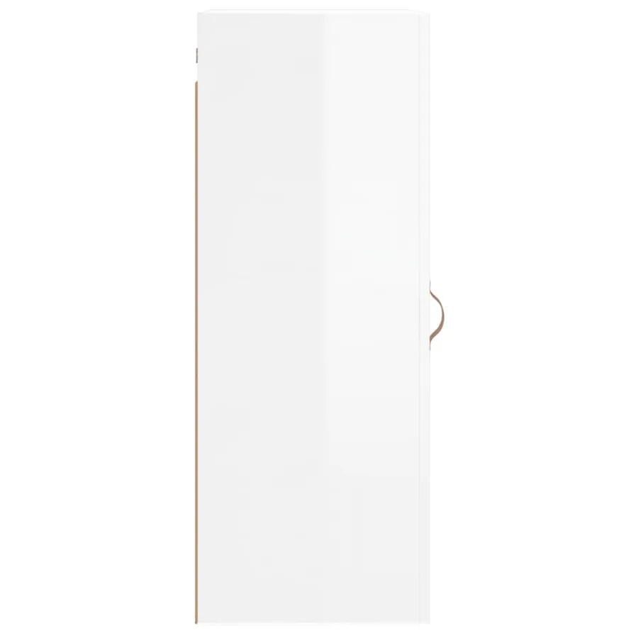 Armoire murale blanc brillant 34,5x34x90 cm - 8