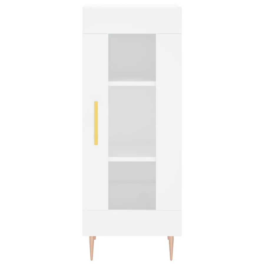 Buffet haut Blanc 34,5x34x180 cm Bois d'ingénierie - 6
