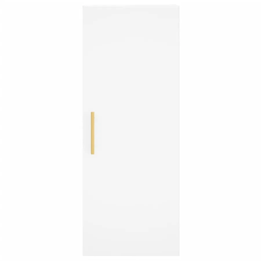 Buffet haut Blanc 34,5x34x180 cm Bois d'ingénierie - 8