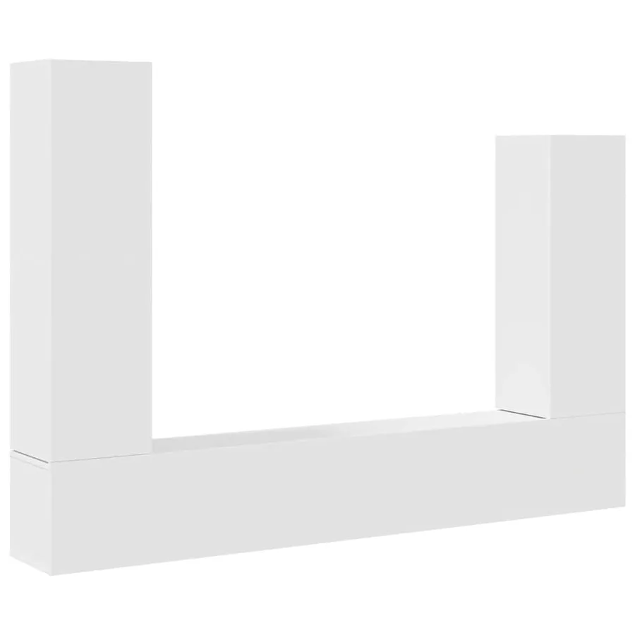 Ensemble de meubles TV 4 pcs Blanc Bois d'ingénierie - 2