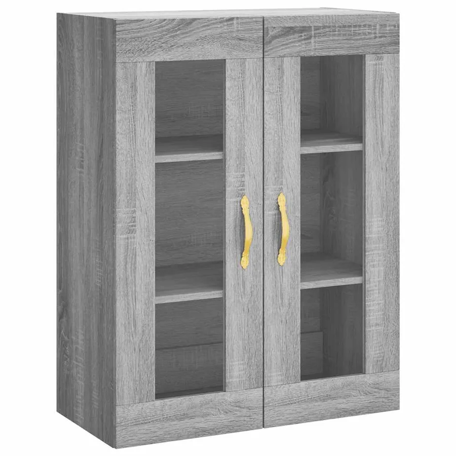 Buffet haut Sonoma gris 69,5x34x180 cm Bois d'ingénierie - 4