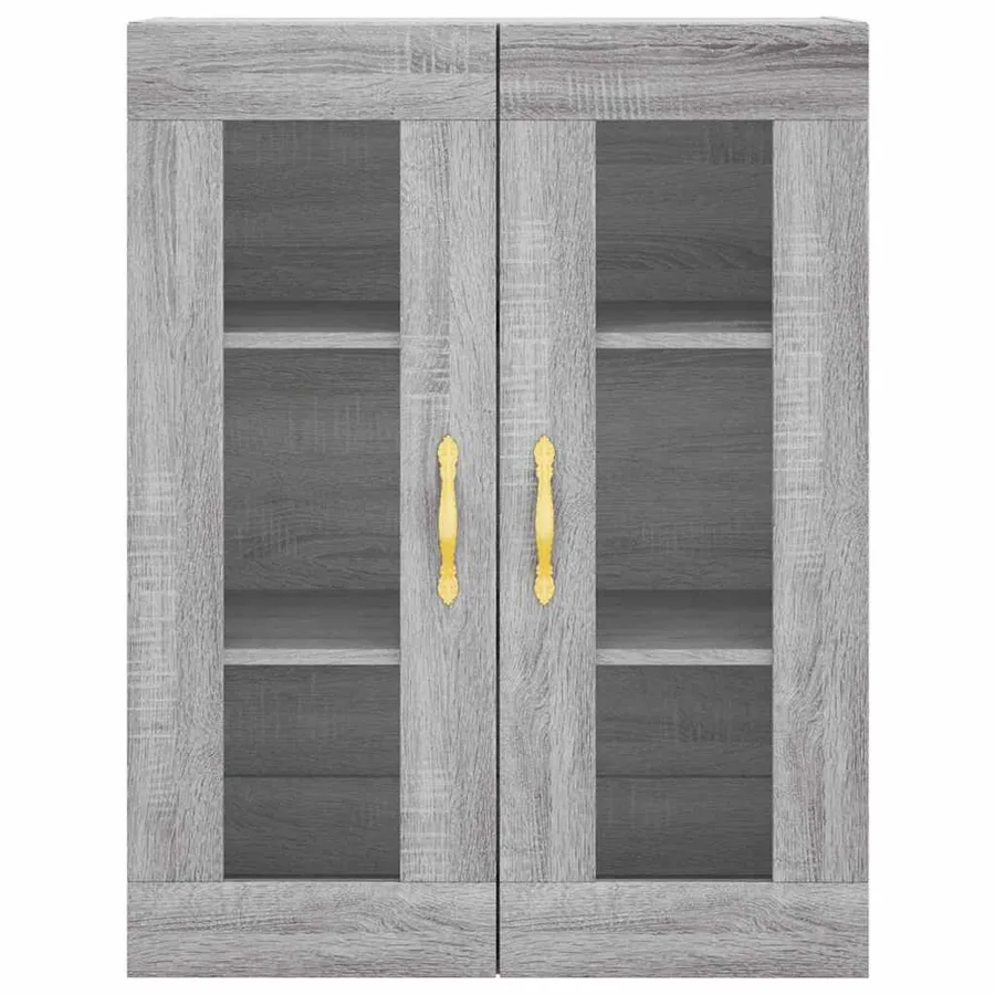 Buffet haut Sonoma gris 69,5x34x180 cm Bois d'ingénierie - 5