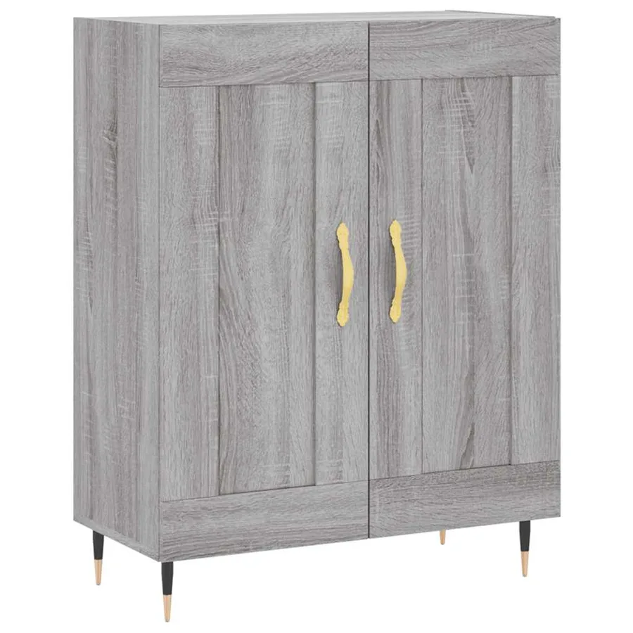 Buffet haut Sonoma gris 69,5x34x180 cm Bois d'ingénierie - 6