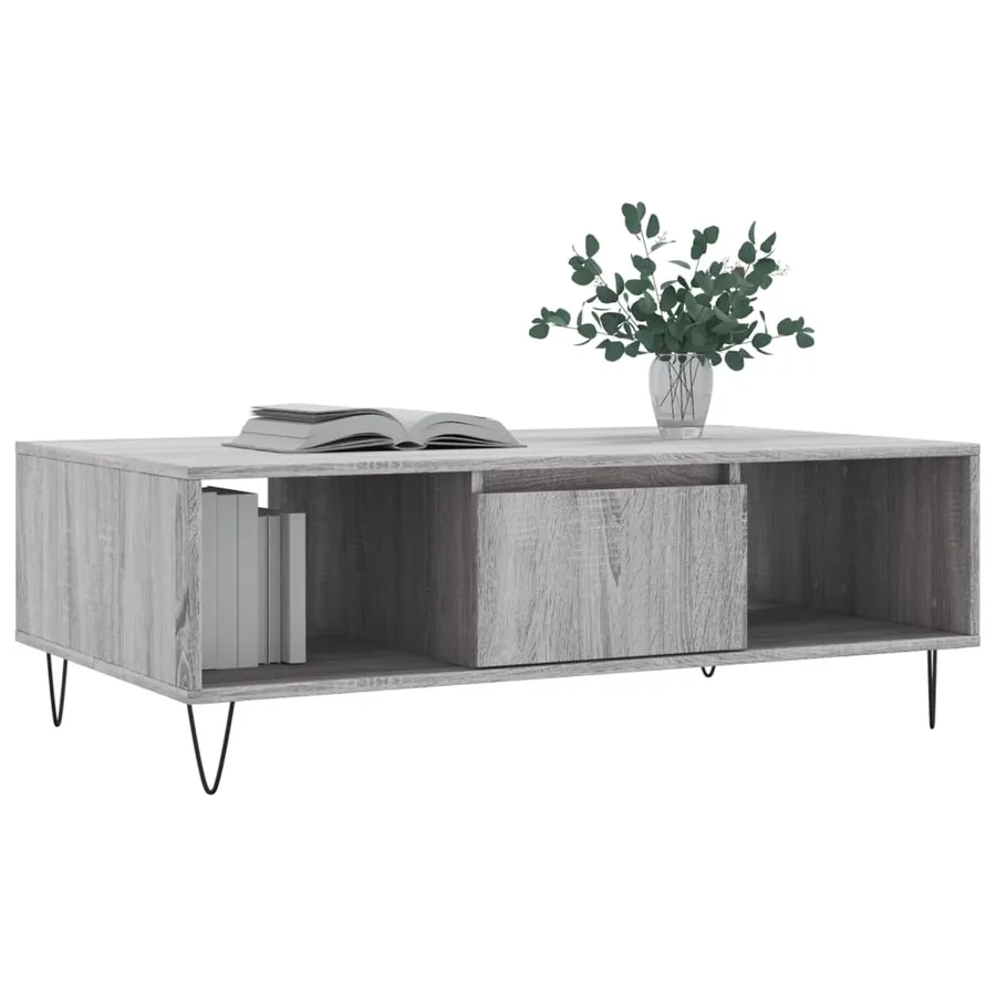 Table basse sonoma gris 104x60x35 cm bois d'ingénierie - 3