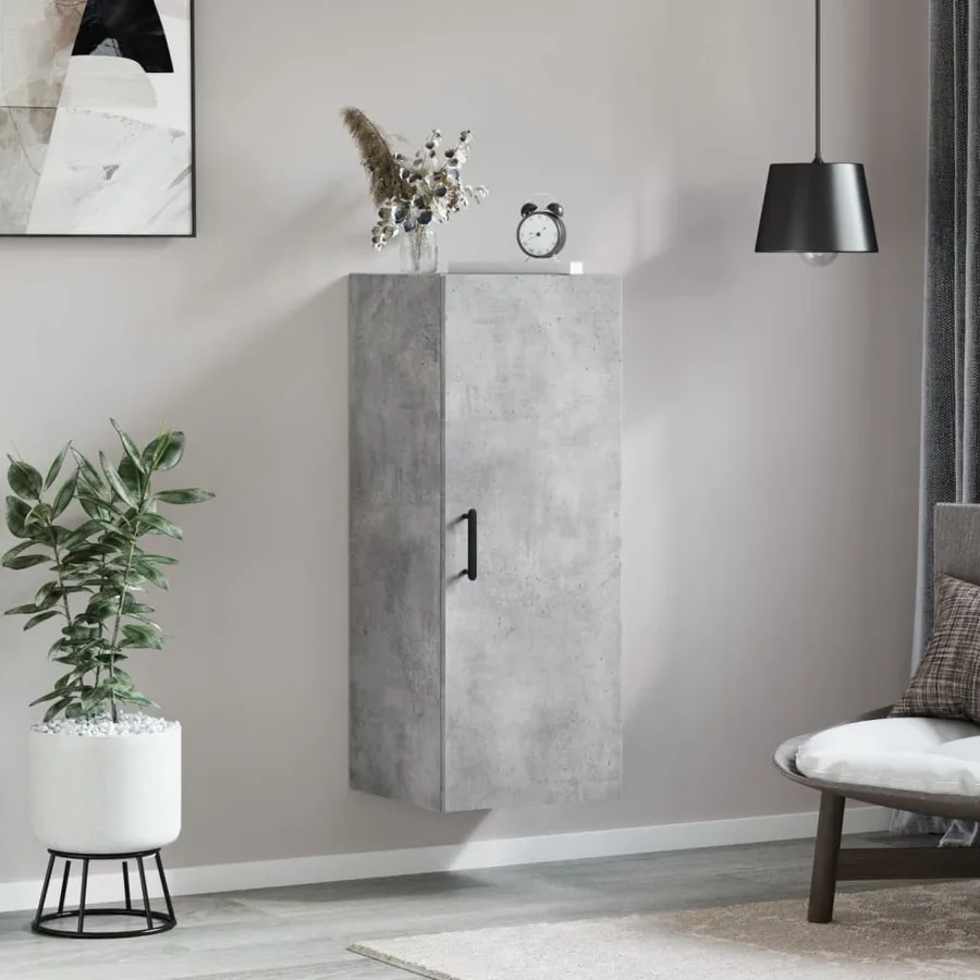 Armoire murale gris béton 34,5x34x90 cm - 3