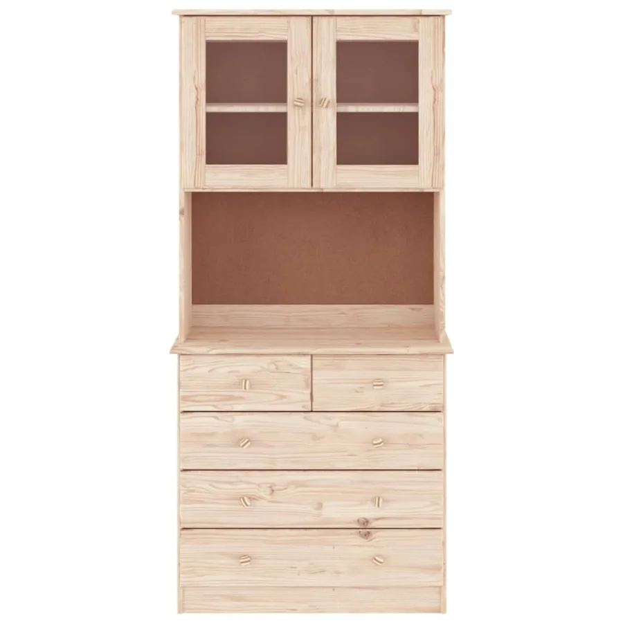 Buffet ALTA 77x35x165 cm bois massif de pin - 4