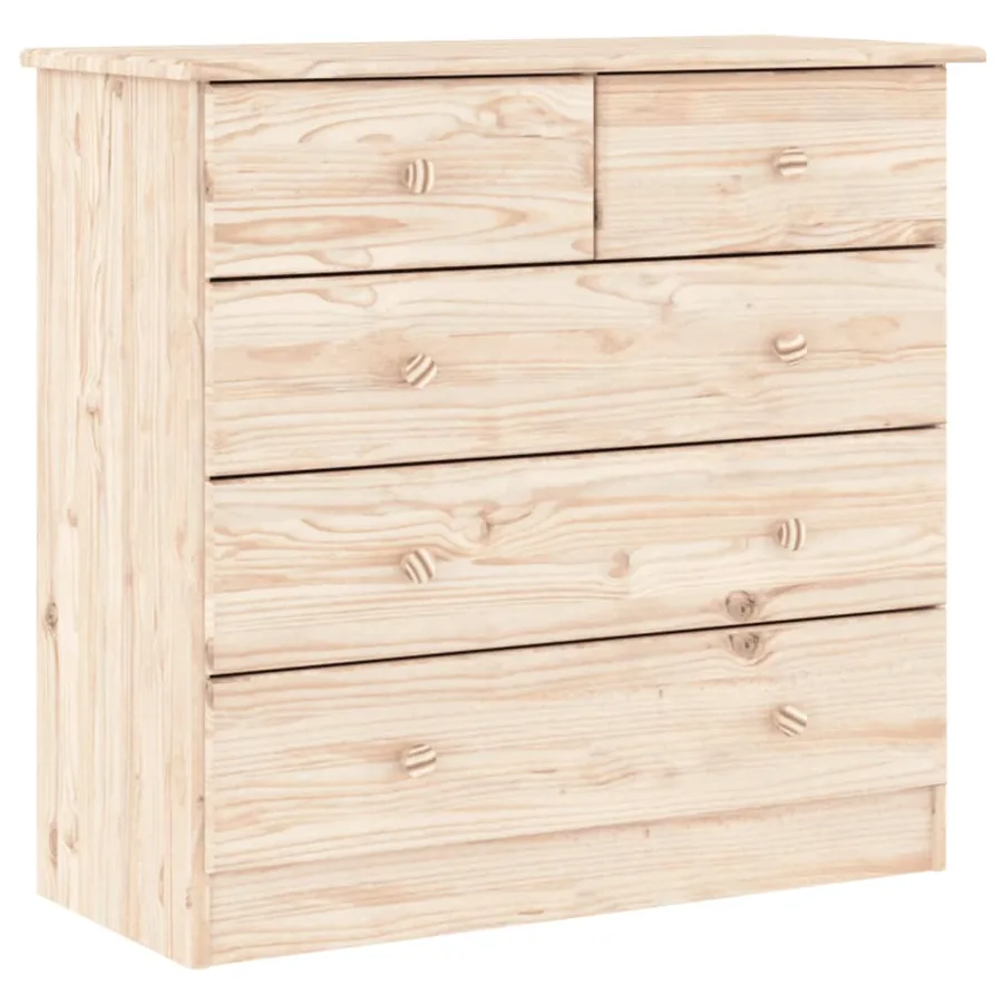 Buffet ALTA 77x35x165 cm bois massif de pin - 6