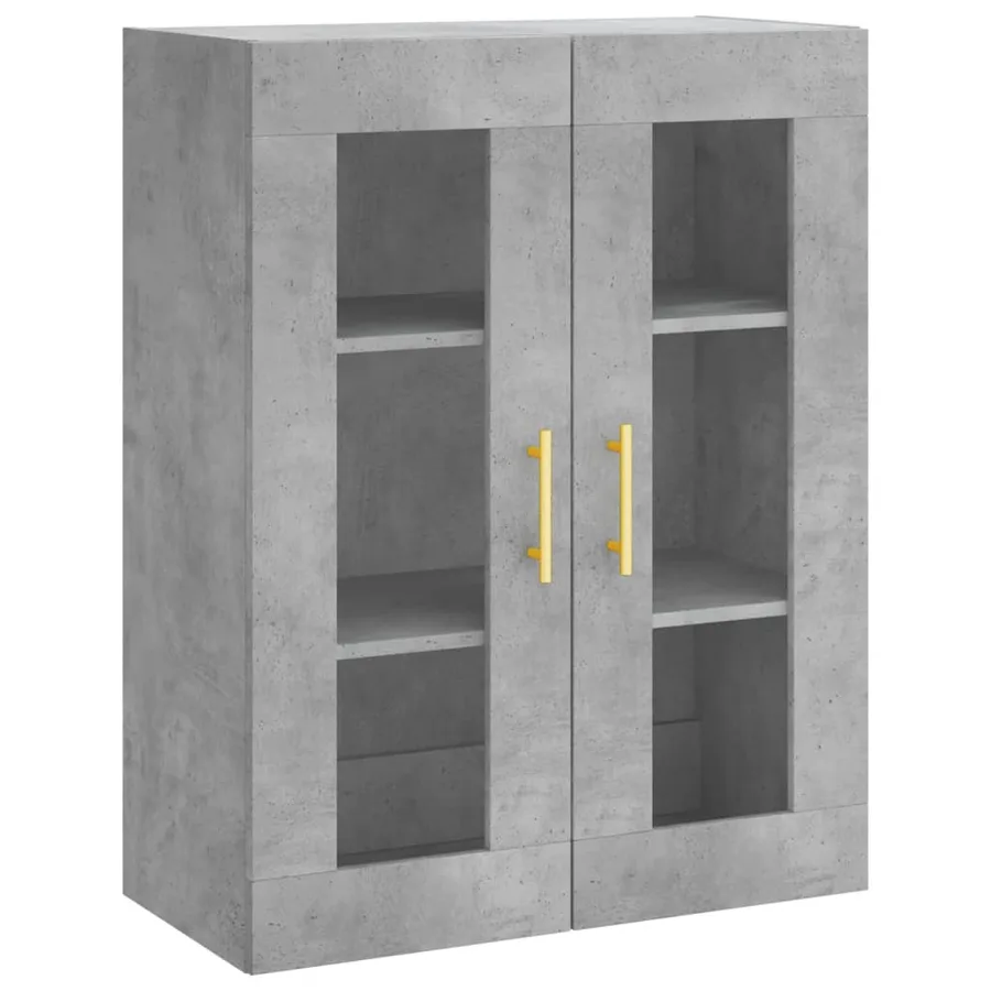 Armoires murales 2 pcs gris béton bois d'ingénierie - 5