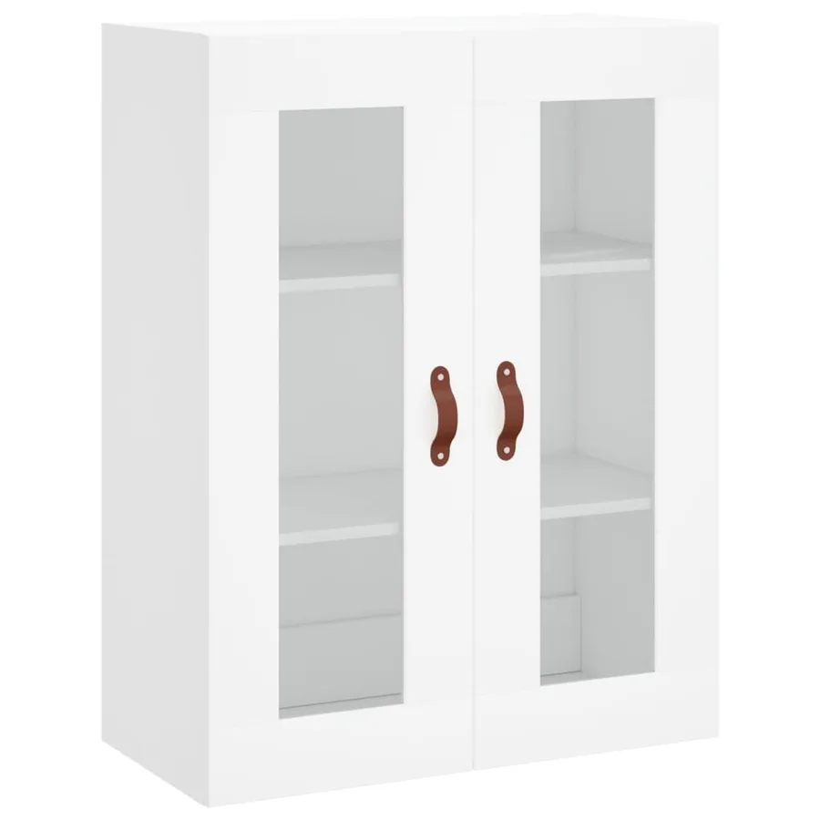 Buffet haut Blanc 69,5x34x180 cm Bois d'ingénierie - 5