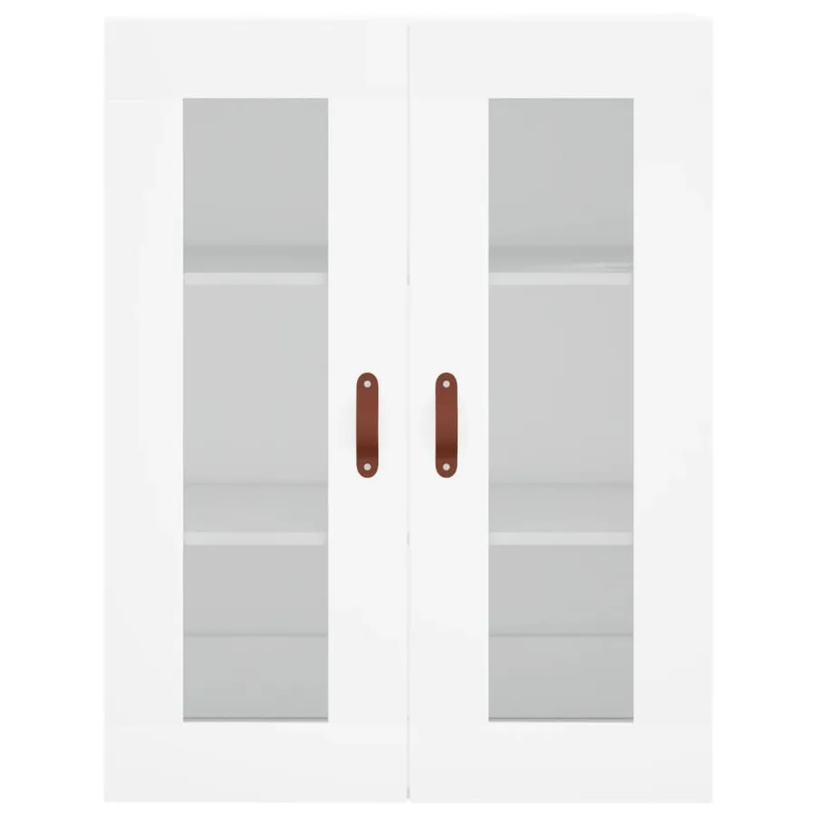 Buffet haut Blanc 69,5x34x180 cm Bois d'ingénierie - 6