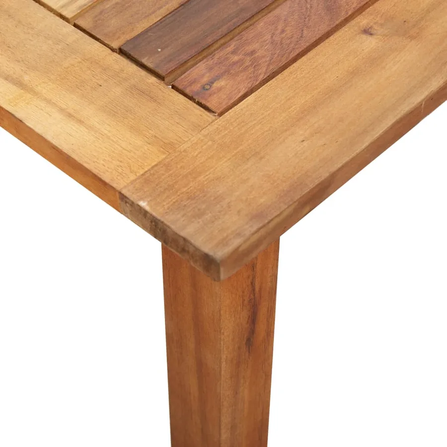 Mobilier à dîner 7 pcs résine tressée et bois d'acacia gris - 5