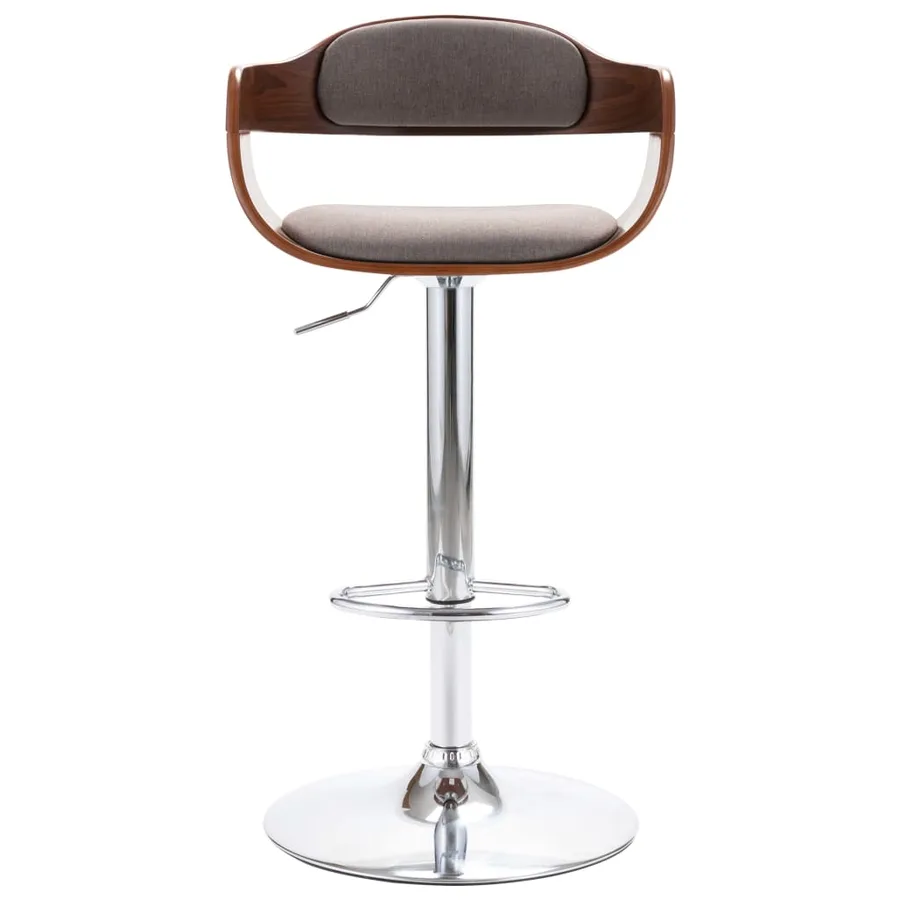 Tabouret de bar Contreplaqué et tissu taupe - 2