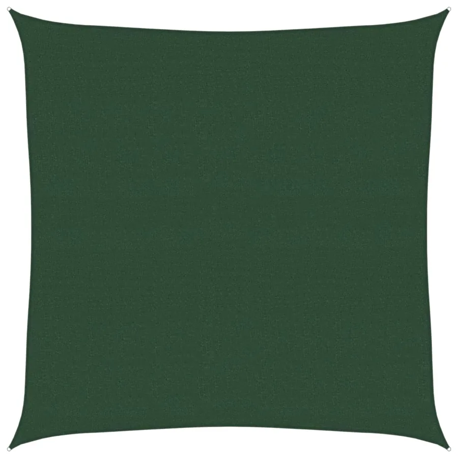 Voile d'ombrage 160 g/m² Vert foncé 4x4 m PEHD - 2