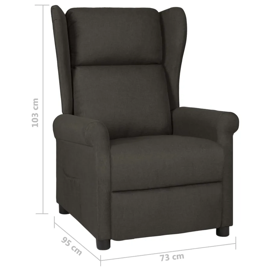 Fauteuil inclinable Taupe Tissu - 9