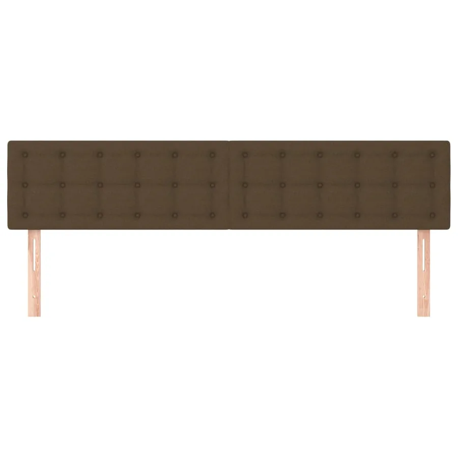 Têtes de lit Marron foncé 160 x 5 x 78/88 cm Tissu - 3