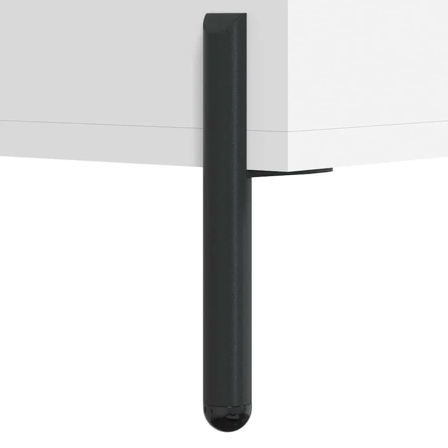 Buffet haut Blanc 69,5x34x180 cm Bois d'ingénierie - 12