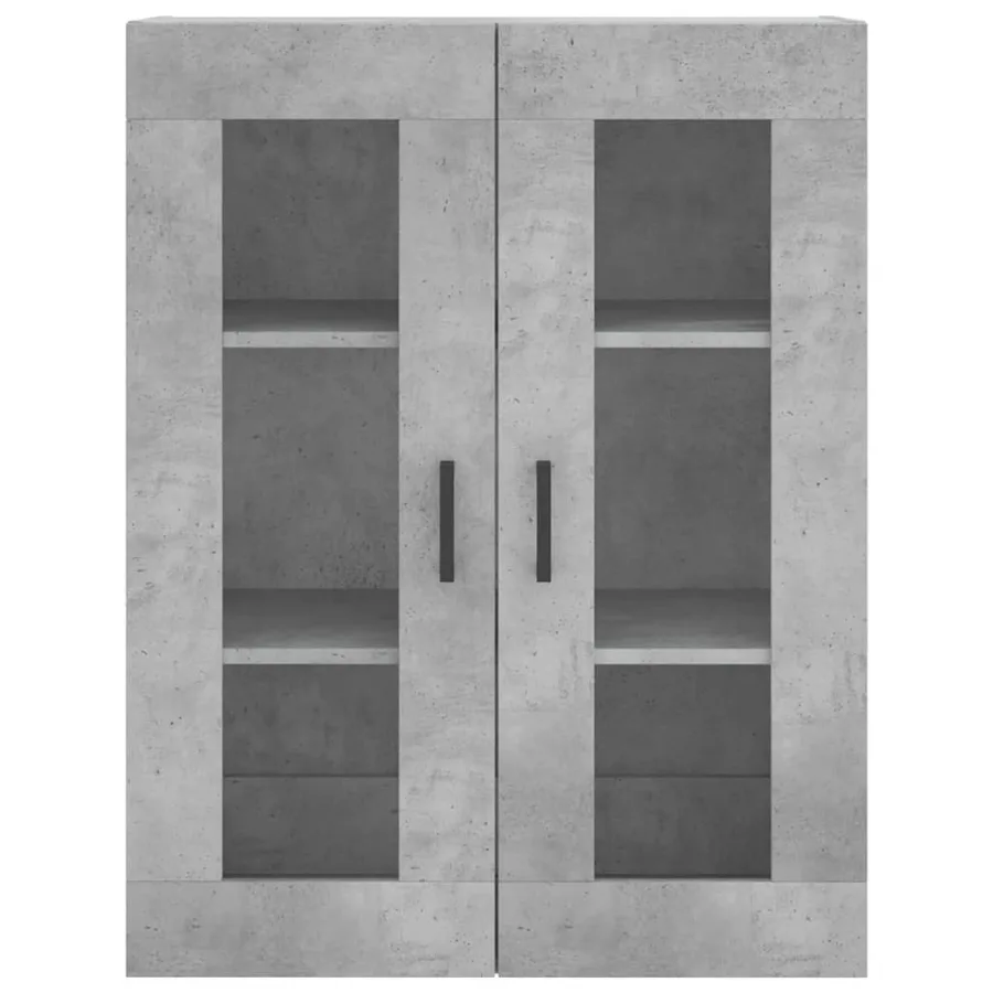 Buffet haut Gris béton 69,5x34x180 cm Bois d'ingénierie - 6