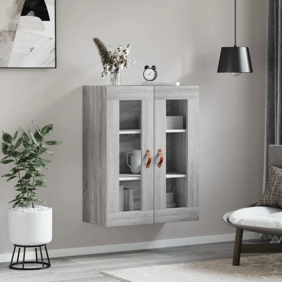 Armoire murale sonoma gris 69,5x34x90 cm - 3