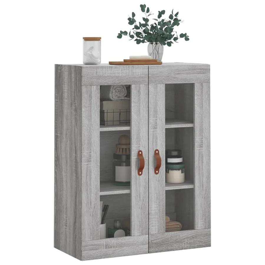 Armoire murale sonoma gris 69,5x34x90 cm - 4