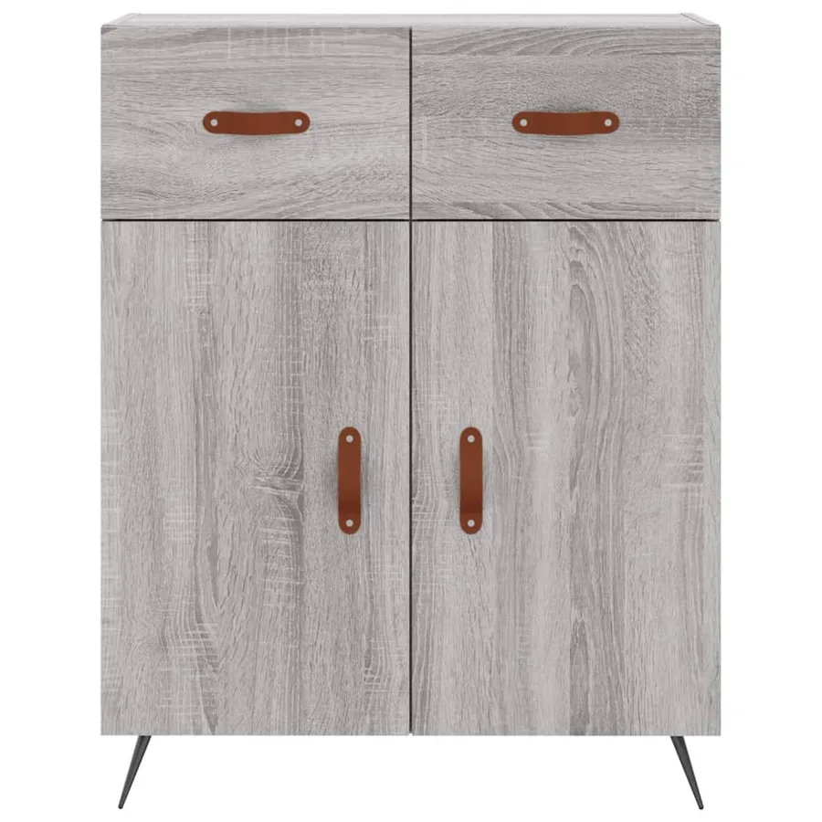 Buffet haut Sonoma gris 69,5x34x180 cm Bois d'ingénierie - 8