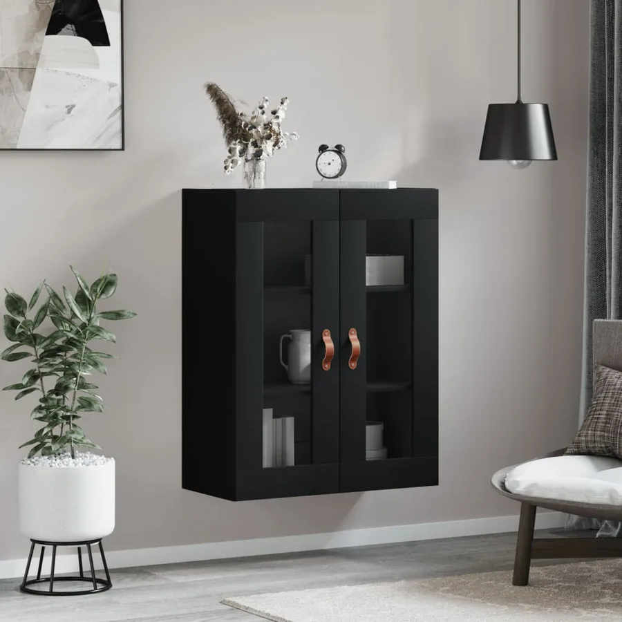 Armoire murale noir 69,5x34x90 cm - 3
