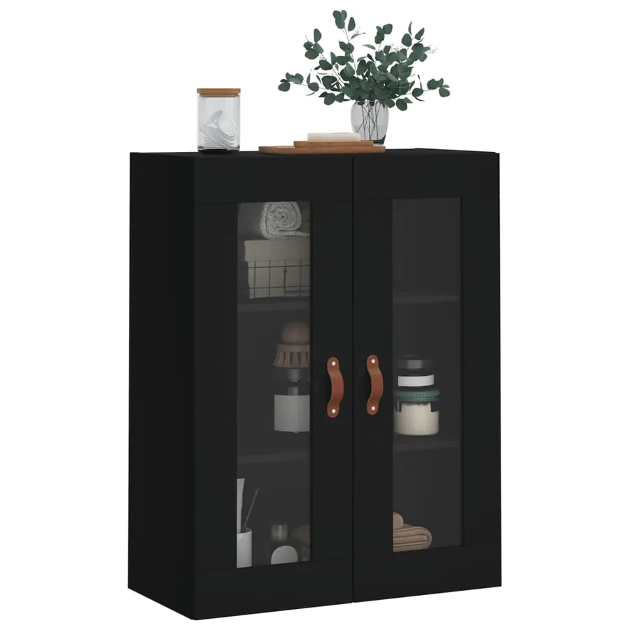 Armoire murale noir 69,5x34x90 cm - 4