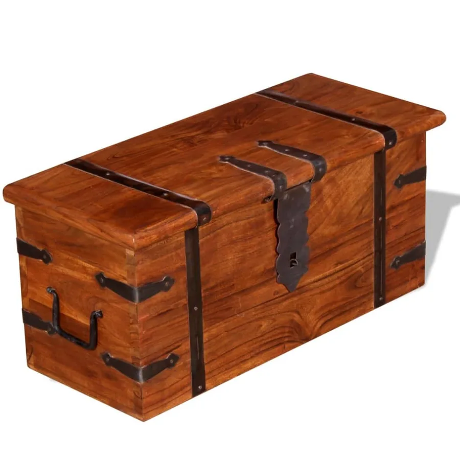 Ensemble de deux coffres de rangement Bois massif - 5