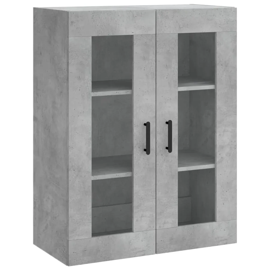 Buffet haut Gris béton 69,5x34x180 cm Bois d'ingénierie - 5