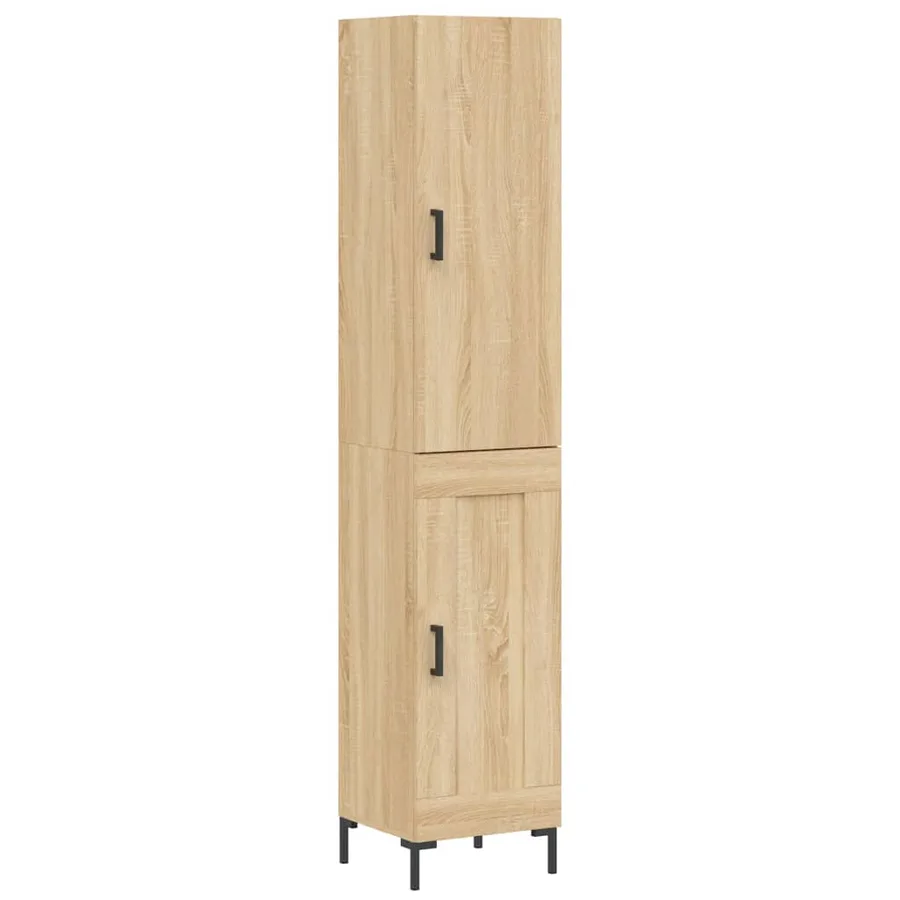 Buffet haut Chêne sonoma 34,5x34x180 cm Bois d'ingénierie - 2