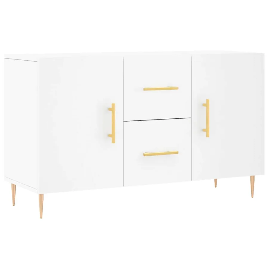 Buffet blanc 100x36x60 cm bois d'ingénierie - 2