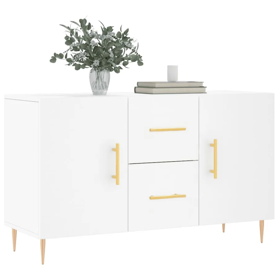 Buffet blanc 100x36x60 cm bois d'ingénierie - 3
