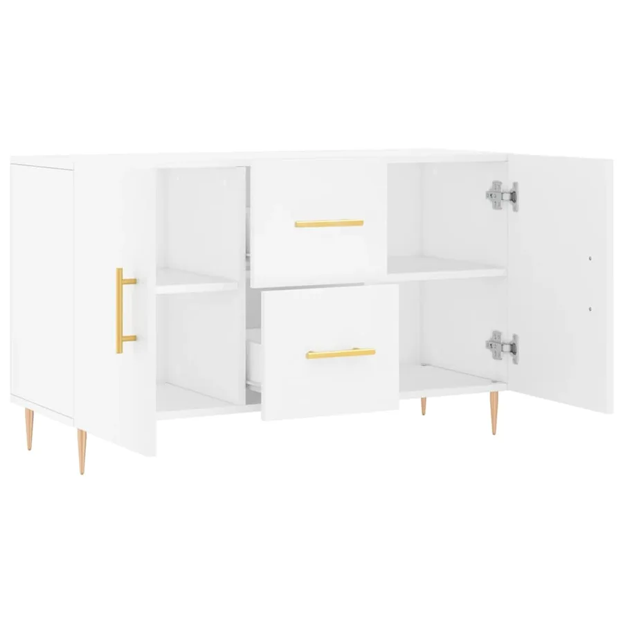 Buffet blanc 100x36x60 cm bois d'ingénierie - 5