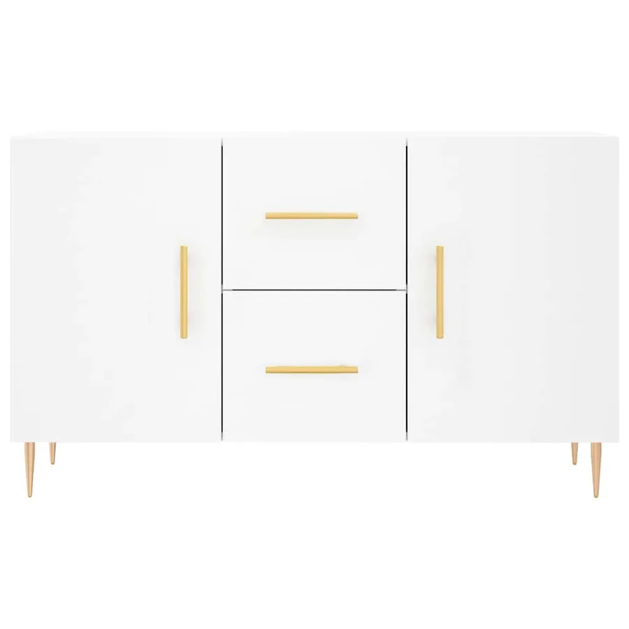 Buffet blanc 100x36x60 cm bois d'ingénierie - 6