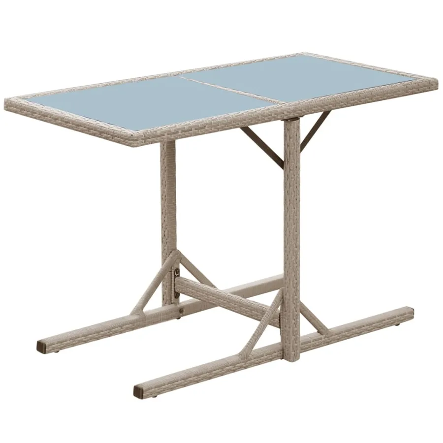 Ensemble de bistro 3 pcs avec coussins résine tressée beige - 7