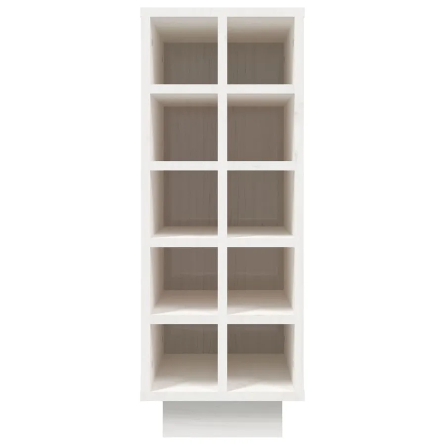 Armoire à vin Blanc 23x34x61 cm Bois de pin massif - 5