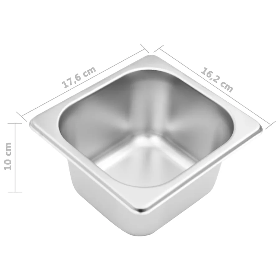 Récipient Gastronorm avec 8 bacs GN 1/6 Acier inoxydable - 10