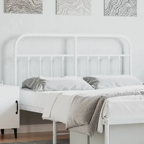 Tête de lit de remplacement métal blanc 140 cm