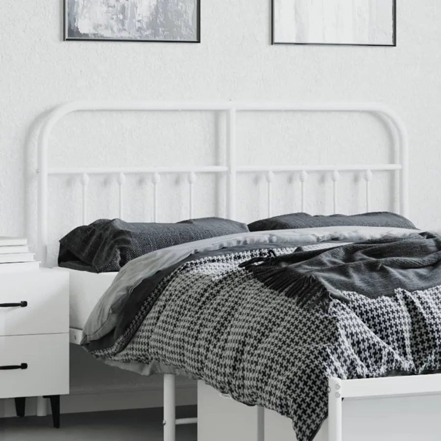 Tête de lit de remplacement métal blanc 140 cm - 3