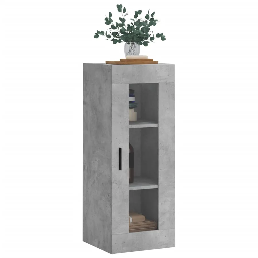 Armoire murale gris béton 34,5x34x90 cm - 4